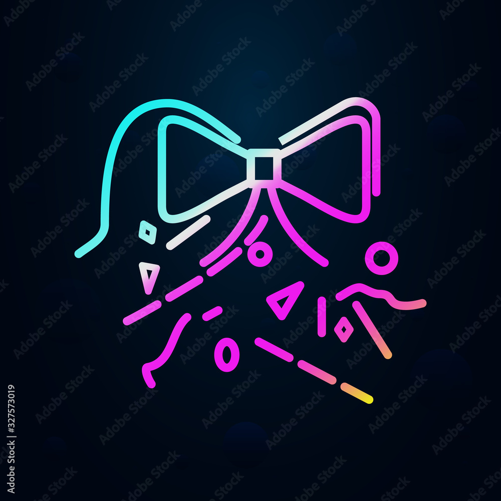 Poster confetti in nolan style icon. simple thin line, outline vector of birthday icons for ui and ux, webs