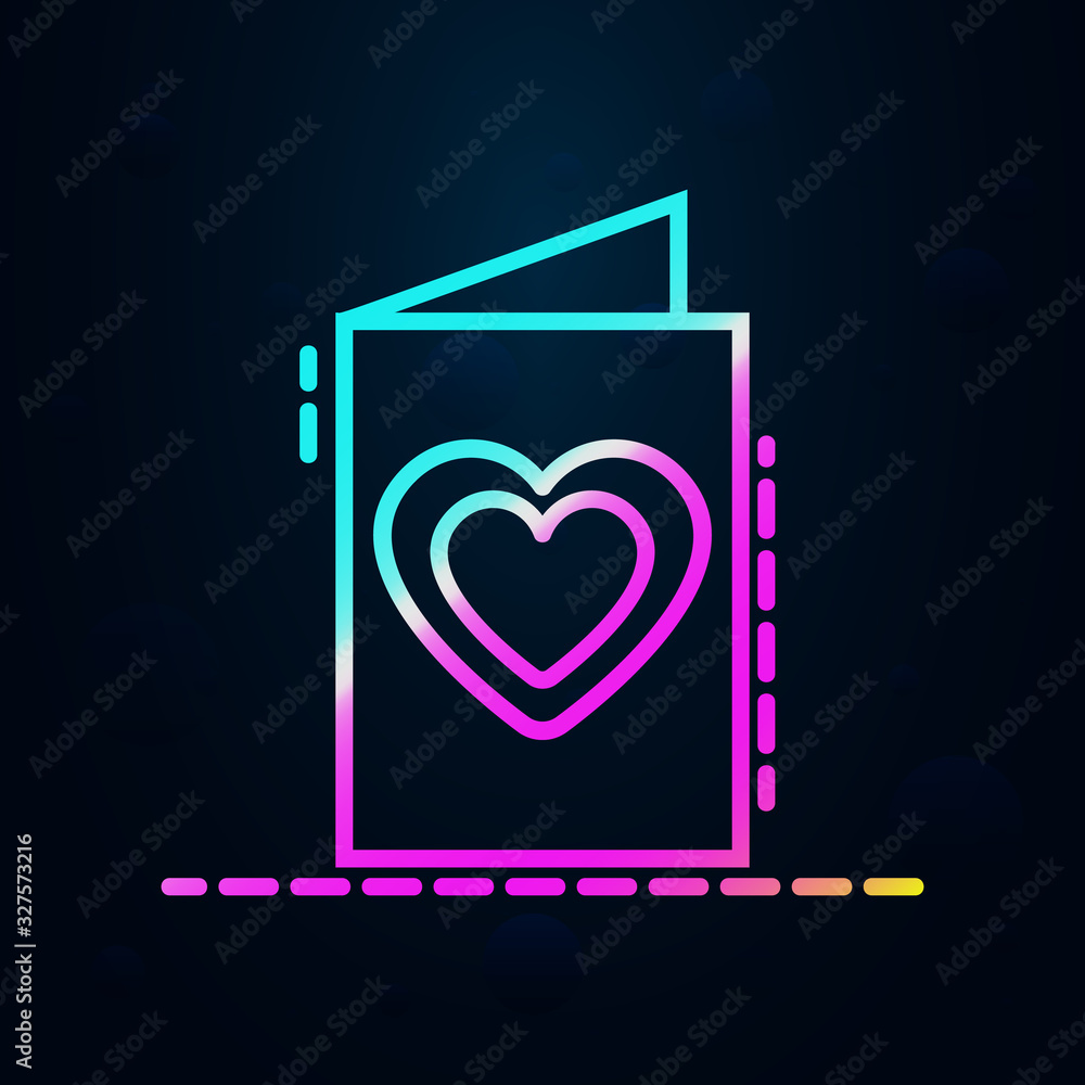 Poster holiday card in nolan style icon. simple thin line, outline vector of birthday icons for ui and ux, 