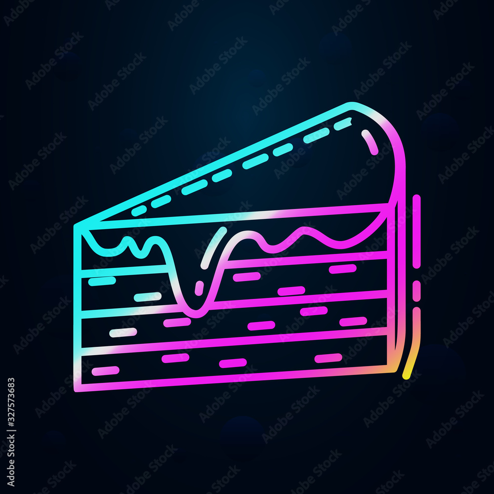 Aufkleber piece of cake in nolan style icon. simple thin line, outline vector of birthday icons for ui and ux,