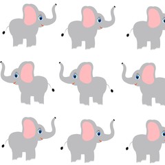 cute elephant illustration nursery decor poster 