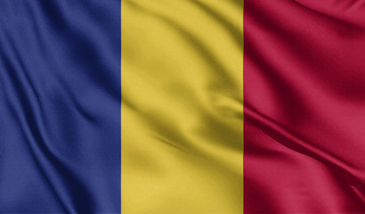 Waving flag of the country of the European Union. 3d illustration