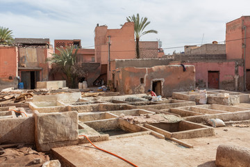 Einblicke ins Gerberviertel in Marrakesch, Marokko