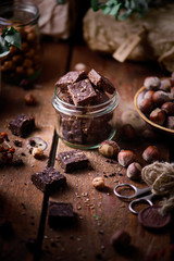 Vegan nutella fudge..style rustic