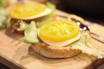 Fresh tasty burger. Burgers made from anything other than beef. It is there really such a thing as a good burger. Stock photo