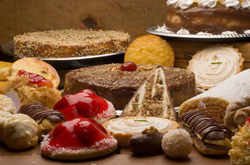 bolos e tortas de confeitaria