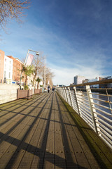 A view along the quays in Dublin City, Ireland