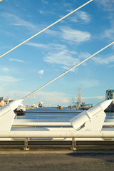 A view along the quays in Dublin City, Ireland