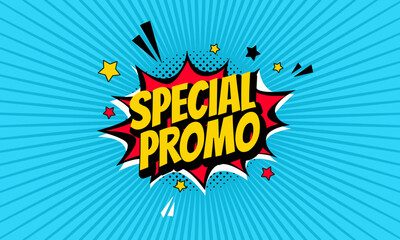 Fototapeta premium special promo text comic style vector