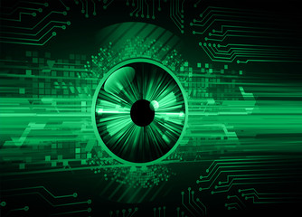 Blue eye cyber circuit future technology concept background