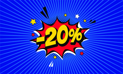 discount Comic  style design 