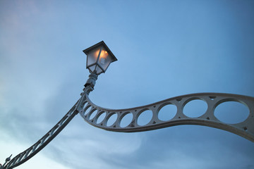 The Ha'penny bridge in Dublin City, Ireland