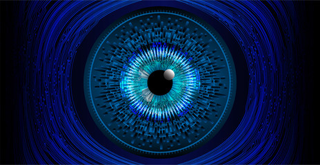 Blue eye cyber circuit future technology concept background