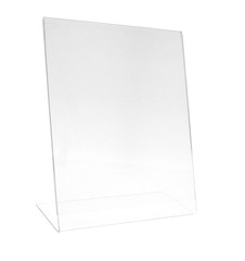 Porta cartel metacrilato con fondo blanco formato vertical