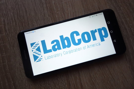 KONSKIE, POLAND - December 01, 2018: Laboratory Corporation of America Holdings (LabCorp) logo displayed on smartphone