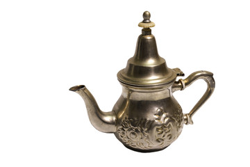 a copper kettle on white background
