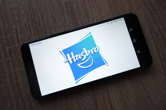 KONSKIE, POLAND - December 01, 2018: Hasbro, Inc. logo displayed on smartphone. Hasbro, Inc. is an American multinational toy and board game company