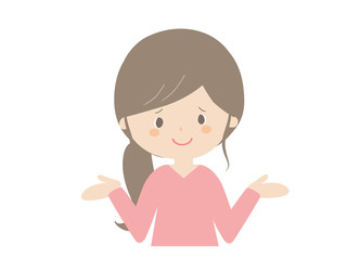 Young woman saying I do not know