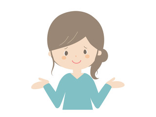 Young woman saying I do not know