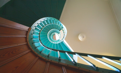 Swirly spiral staircase in an old buliding