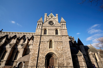 Fototapeta na wymiar Christchurch Cathedral in Dublin City, Ireland