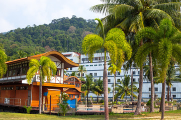 hotels in the shape of a ship by the sea on Koh Chang