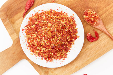 A pile of dried paprika