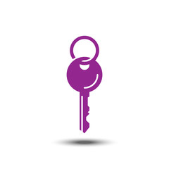 Vector single key icon design on isolated white background