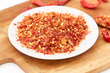 A pile of dried paprika