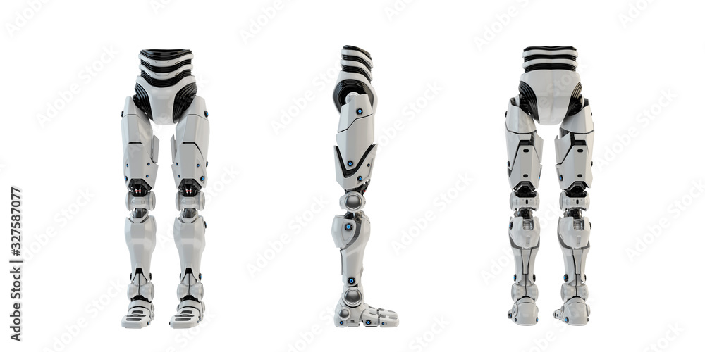 Poster replacement robotic leg part for transplantation, 3d rendering