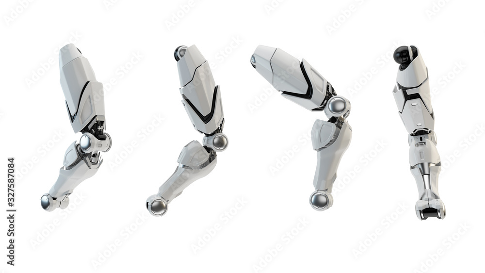 Poster replacement robotic leg part for transplantation, 3d rendering