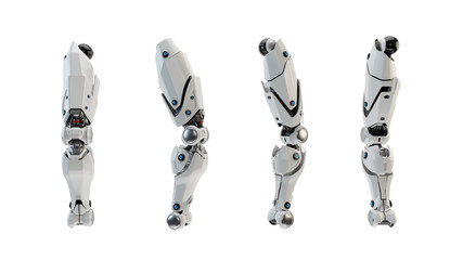 Fototapeta premium Replacement robotic leg part for transplantation, 3d rendering