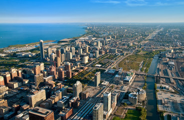 USA Chicago Luftaufnahme der Stadt