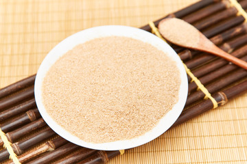 A pile of feed wheat bran