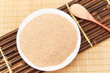 A pile of feed wheat bran