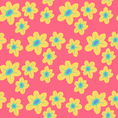 Fototapeta na wymiar Flowers illustration pattern