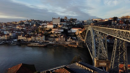 Beutiful view of Porto at dusk