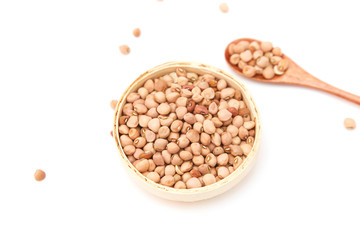 Cowpea seeds in the bamboo basket
