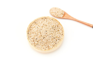 Sesame in the bamboo basket