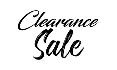 Fototapeta premium Clearance Sale Postcard. Ink illustration. Modern brush calligraphy. Isolated on white background.