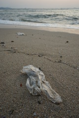 Plastic on the beach