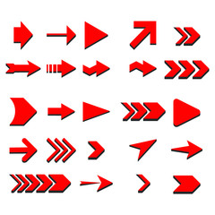 Arrows set of icons.Arrow buttons in round shape. Set of flat icons, signs, symbols arrow for interface design, web design, apps and more.