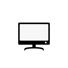 Vector computer monitor icon design. Flat PC screen symbol