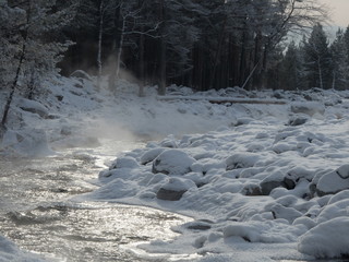 Fototapeta premium River in winter