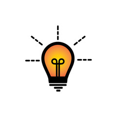 Fototapeta na wymiar light bulb symbol vector design illustration