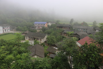 Chinese Village in the Mountains
