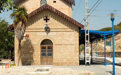Ancient-style railway station