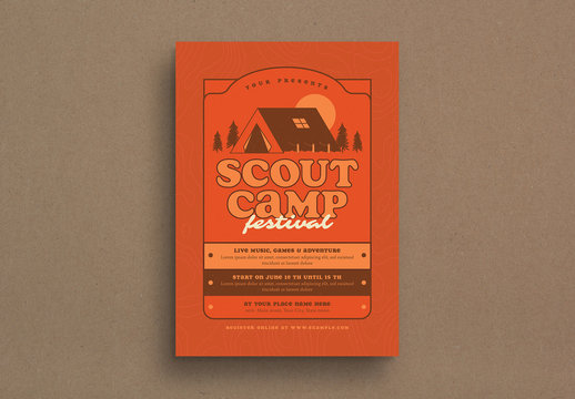 Scout Camp Event Flyer Layout