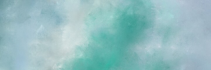 vintage painted art decorative horizontal background texture with pastel blue, blue chill and cadet blue color