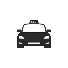 Taxi icon. Taxi cab symbol flat design vector illustration