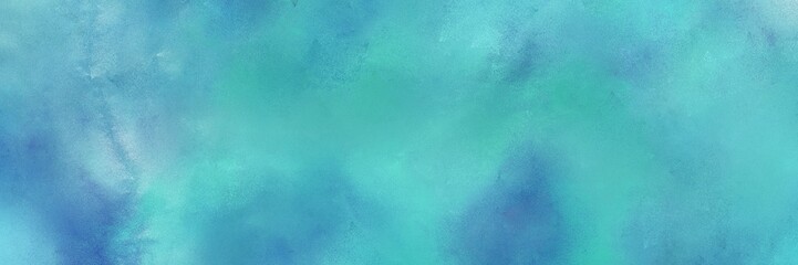 abstract retro horizontal header background  with medium turquoise, sky blue and light blue color
